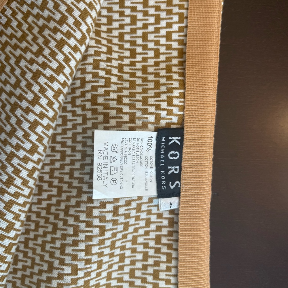 Michael Kors Tan and White A-Line Skirt - Size 4 - Picture 8 of 11